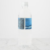 Kerstmeisje op de vlucht waterfles etiket (Achterkant)