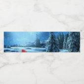Kerstmeisje op de vlucht waterfles etiket (Enkel label)