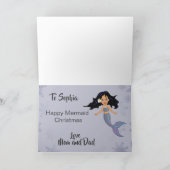 Kerstmeisje Paarse meiden Snowflake Feestdagen Kaart