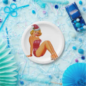 kerstmeisje papieren bordje (Feest)