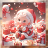 kerstmeisje raamsticker (Vel 2)