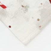 Kerstmeisje rode jas kerstbomen snoepriet fleece deken (Hoek)