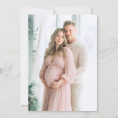 Kerstmeisje roze een vrolijk klein Baby shower Kaart (Achterkant)