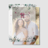 Kerstmeisje roze een vrolijk klein Baby shower Vellum Uitnodigingen (Offset (Koppel))