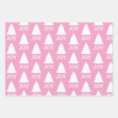 Kerstmeisje Roze en White Pattern Inpakpapier Vel (Voorkant 2)