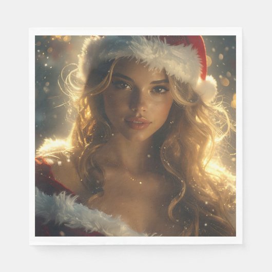 Kerstmeisje Servet (Voorkant)