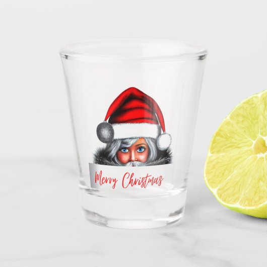 kerstmeisje shot glas (Voorkant)