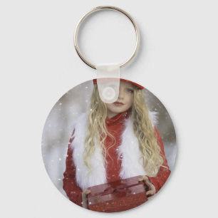 kerstmeisje sleutelhanger