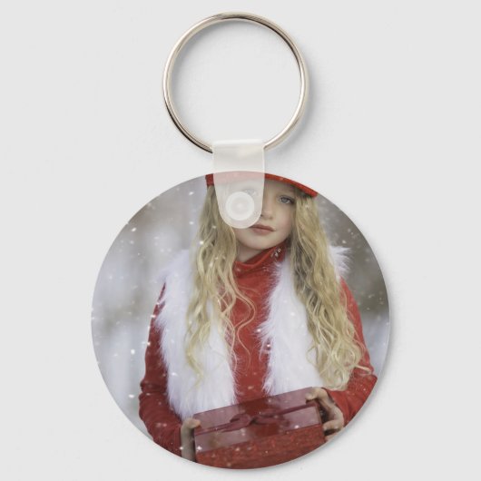 kerstmeisje sleutelhanger (Voorkant)