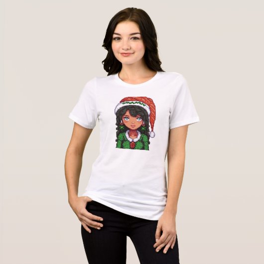 Kerstmeisje T-shirt (Voorkant volledig)