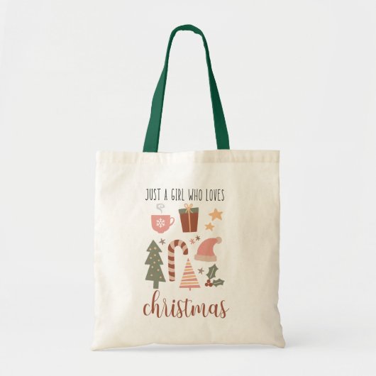 kerstmeisje tote bag (Voorkant)