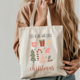 kerstmeisje tote bag