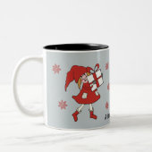 Kerstmeisje Tweekleurige Koffiemok (Links)