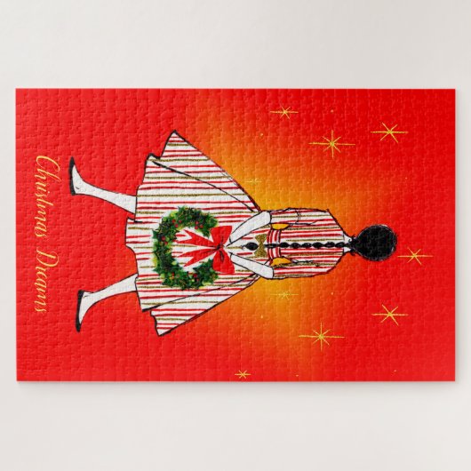  kerstmeisje van 50 jaar Grote puzzel (Horizontaal)