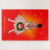  kerstmeisje van 50 jaar Grote puzzel Legpuzzel (Horizontaal)