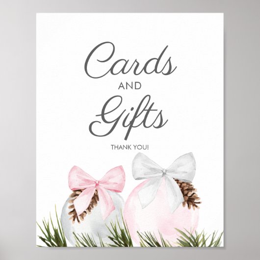 Kerstmeisjes Baby showers kaarten en geschenken Po Poster (Voorkant)