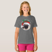 Kerstmeisjes' Bella+Canvas Jersey T-Shirt (Voorkant volledig)