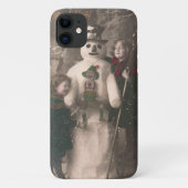 Kerstmeisjes en Snowman  Foto Case-Mate iPhone Case (Achterkant)