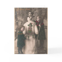 Kerstmeisjes en Snowman  Foto