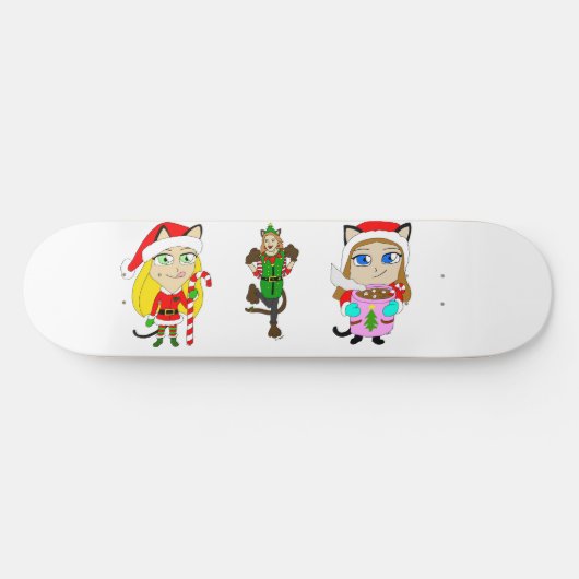kerstmeisjes persoonlijk skateboard (Horizontaal)