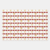 Kerstmeisjes Softball Player - Rood Groen Inpakpapier Vel (Voorkant 2)