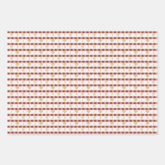 Kerstmeisjes Softball Player - Rood Groen Inpakpapier Vel (Voorkant)