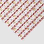 Kerstmeisjes Softball Player - Rood Groen Tissuepapier (Detail)