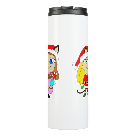 kerstmeisjes thermosbeker (Achterkant)