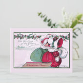  kerstmeisjes winter feestdagenkaart (Staand voorkant)