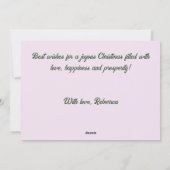  kerstmeisjes winter feestdagenkaart (Achterkant)