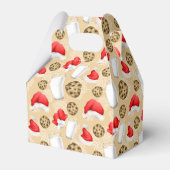 kerstmelk en koekjes, geventileerd patroon bedankdoosjes (Achterkant)