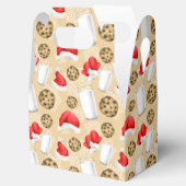 kerstmelk en koekjes, geventileerd patroon bedankdoosjes (Geopend)