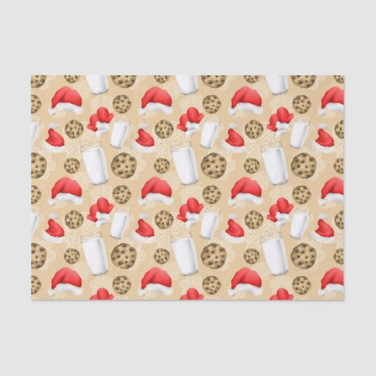 kerstmelk en koekjes, geventileerd patroon tissuepapier (Voorkant)