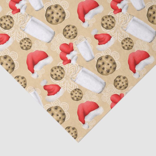 kerstmelk en koekjes, geventileerd patroon tissuepapier (Detail)