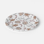 Kerstmelk en koekjes papieren bordje (Gekanteld)