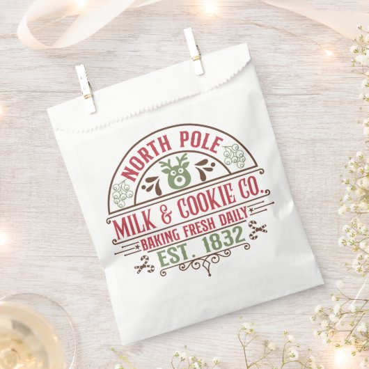 Kerstmelk koekjesbedrijf Favor Bag Bedankzakje (Geknipt)