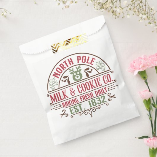 Kerstmelk koekjesbedrijf Favor Bag Bedankzakje (Gezegeld)