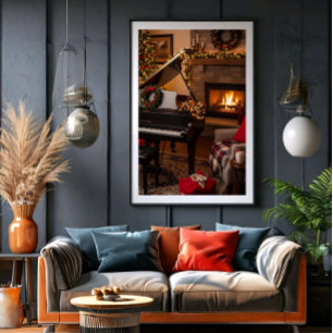 Kerstmelodieën Canvas Afdruk