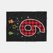 Kerstmeme nummer 6 Grappige spreuk 6 7 Zes Zeven K Fleece Deken (Voorkant (Horizontaal))
