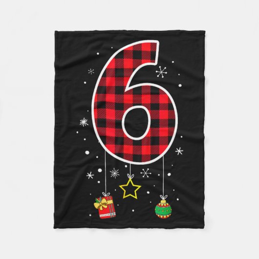 Kerstmeme nummer 6 Grappige spreuk 6 7 Zes Zeven K Fleece Deken (Voorkant)
