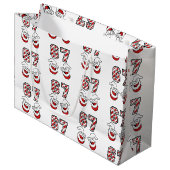 Kerstmeme Zes Zeven 67 6 7 Kerstman Groot Cadeauzakje (Voorkant Gekanteld)
