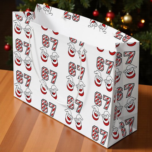 Kerstmeme Zes Zeven 67 6 7 Kerstman Groot Cadeauzakje