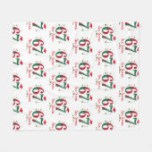 Kerstmeme Zes Zeven 67 6 7 Vakantie Fleece Deken (Voorkant (Horizontaal))