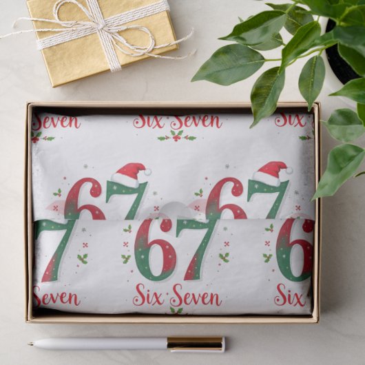 Kerstmeme Zes Zeven 67 6 7 Vakantie Tissuepapier (Geschenk)