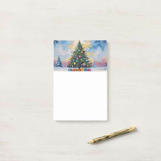 Kerstmemo's uitwisbaar post-it® notes (Op bureau)