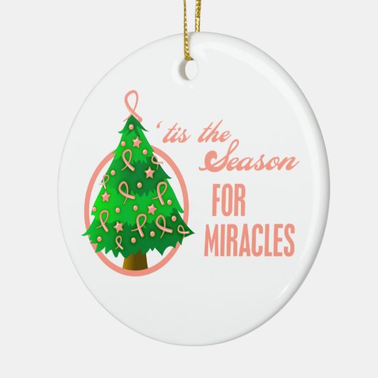 Kerstmengeling met baarmoederhalskanker keramisch ornament (Links)