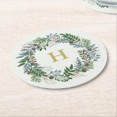 kerstmengok ronde kartonnen onderzetter (Gebogen)