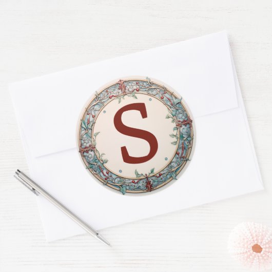 kerstmengok ronde sticker (Envelop)