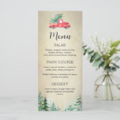 Kerstmenu, bewerkbaar afdrukbaar menu voor feestda (Staand voorkant)