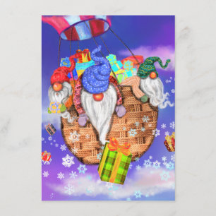 Kerstmenu Gnomen met ballon Gifts Menu